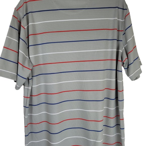 Callaway Gray Striped Golf Polo Shirt Men's - Picture 5 of 8